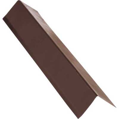 NorWesco A 1-1/2 In. X 1-1/2 In. Galvanized Steel Roof & Drip Edge Flashing, Brown